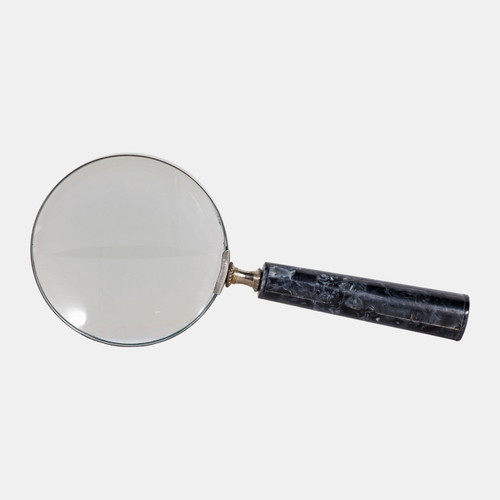 Sagebrook Home 9x4" Marbled Handle Magnifying Glass Black/white Wishlist Create New
