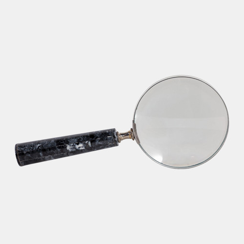 sagebrook home 9x4" Marbled Handle Magnifying Glass Black/white Wishlist Create New