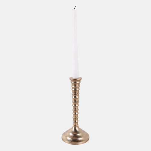 Sagebrook Home 9x4" Ribbed Metal Taper Holder Gold Wishlist Create New