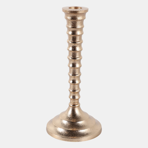 Sagebrook Home 9x4" Ribbed Metal Taper Holder Gold Wishlist Create New