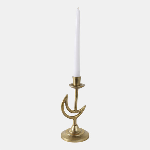 Sagebrook Home 9x5" Crescent Moon Taper Holder Gold Wishlist Create New