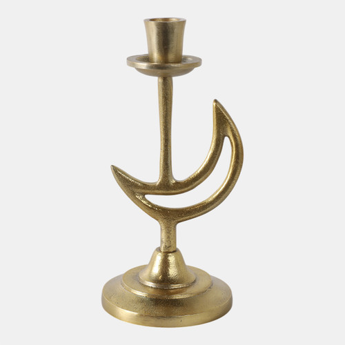 Sagebrook Home 9x5" Crescent Moon Taper Holder Gold Wishlist Create New