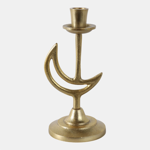sagebrook home 9x5" Crescent Moon Taper Holder Gold Wishlist Create New