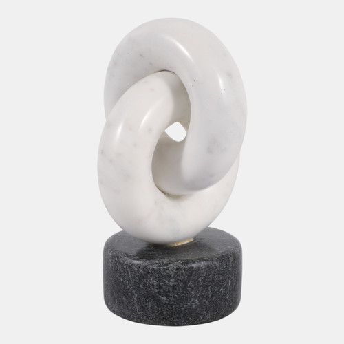 Sagebrook Home 9x5" Marble Link Sculpture White/gray Wishlist Create New