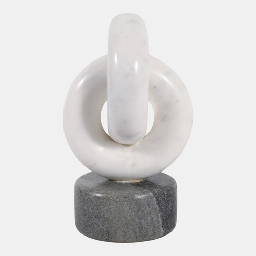 Sagebrook Home 9x5" Marble Link Sculpture White/gray Wishlist Create New