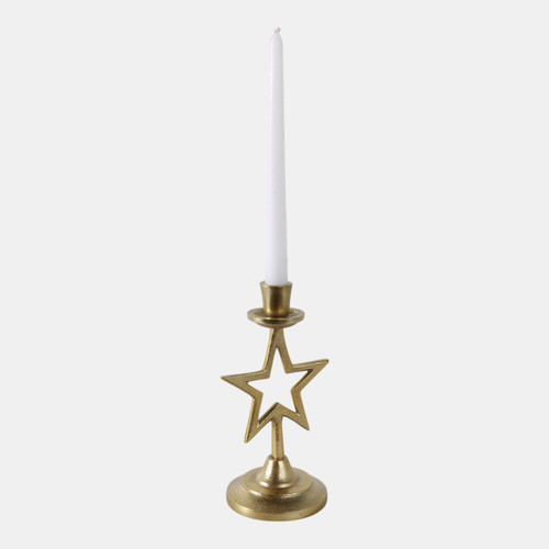 Sagebrook Home 9x5" Star Taper Holder Gold Wishlist Create New