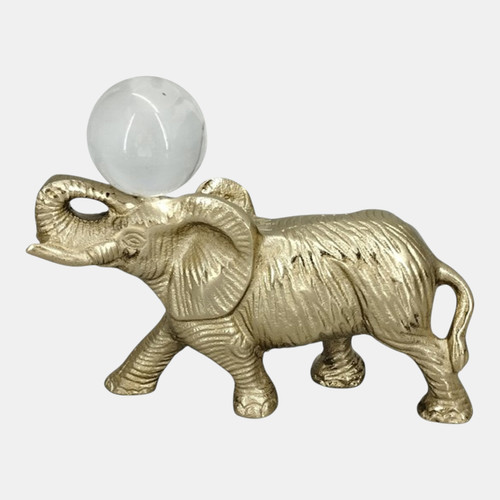 sagebrook home 9x6" Elephant W/ Acrylic Ball Gold Wishlist Create New
