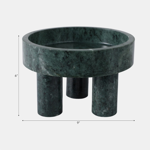 Sagebrook Home 9x6" Marble Bowl On 3 Feet Green Wishlist Create New