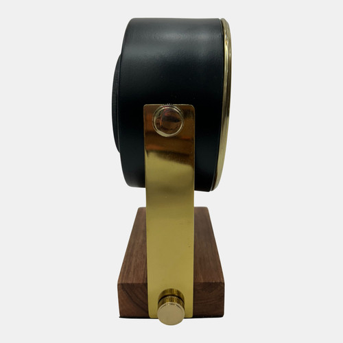 Sagebrook Home 9x7" Round Clock On Wood Base Multi Wishlist Create New