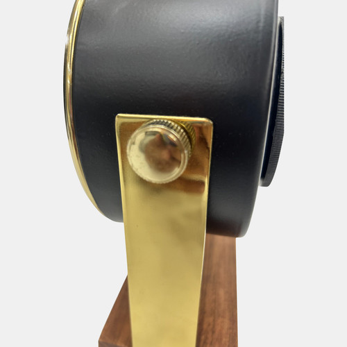 Sagebrook Home 9x7" Round Clock On Wood Base Multi Wishlist Create New