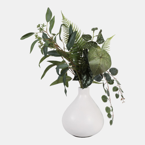 Sagebrook Home 9x8" Rounded Terracotta Vase White Wishlist Create New