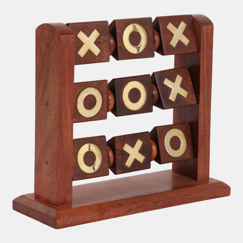 Sagebrook Home 9x8" Standing Tic-tac-toe Brown/gold Wishlist Create New