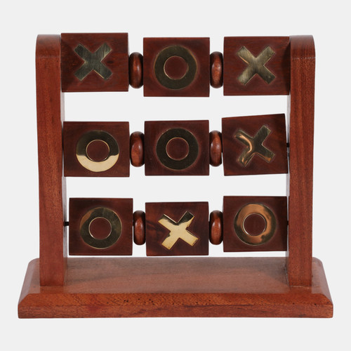 sagebrook home 9x8" Standing Tic-tac-toe Brown/gold Wishlist Create New