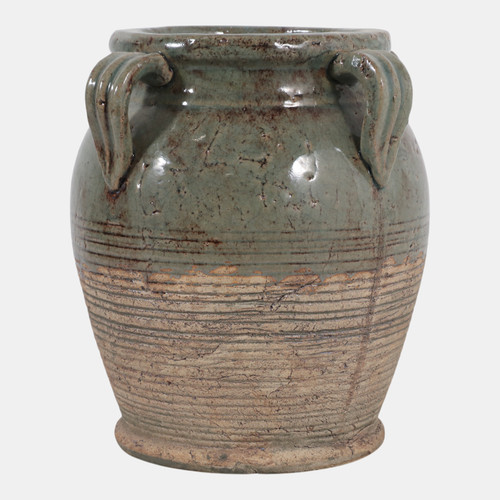 sagebrook home 9x8" Vase With Handles Green/brown Wishlist Create New