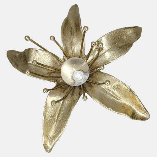 sagebrook home 9x9" Flower W/ Acrylic Orb Gold Wishlist Create New