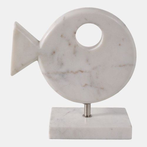 sagebrook home 9x9" Marble Fish On Stand White Wishlist Create New