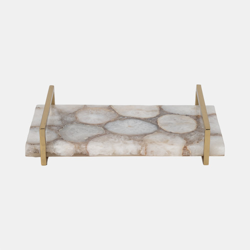 sagebrook home Agate 14" Tray W/ Gold Handles Multi Wishlist Create New