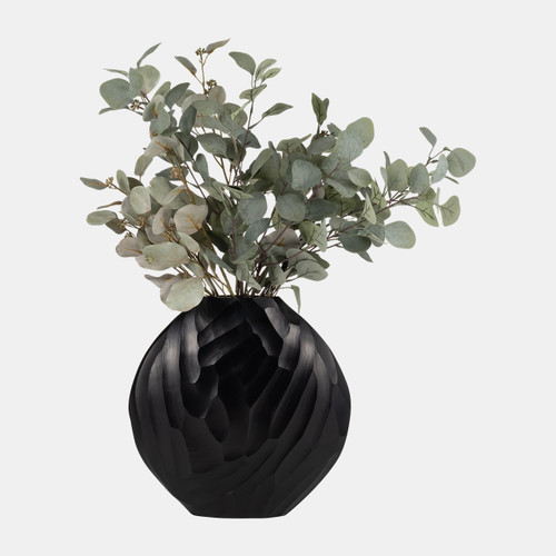 Sagebrook Home Aluminum 14"h Hammered Vase Matte Black Wishlist Create New