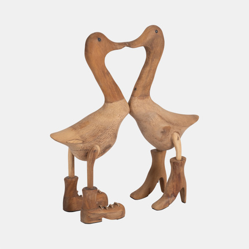 Sagebrook Home Bamboo 18" Love Ducks Natural Wishlist Create New