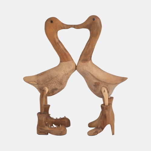 sagebrook home Bamboo 18" Love Ducks Natural Wishlist Create New