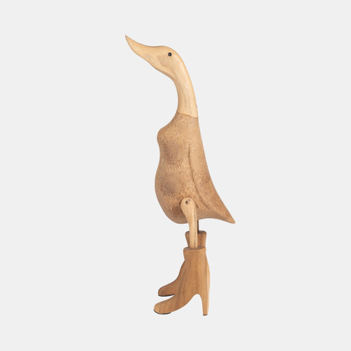 sagebrook home Bamboo 20" Duck In Rainboots Natural Wishlist Create New
