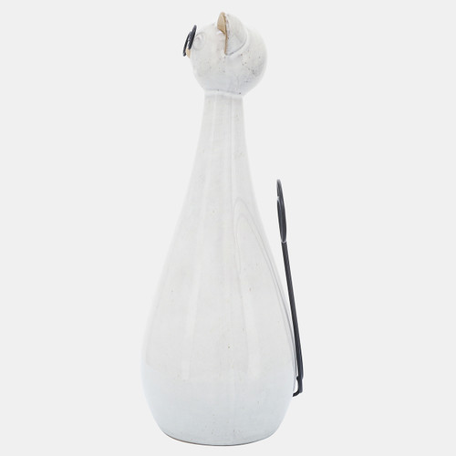 Sagebrook Home Cer 10"h Chubby Cat W/ Glasses Beige Wishlist Create New