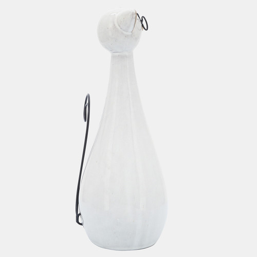 Sagebrook Home Cer 10"h Chubby Cat W/ Glasses Beige Wishlist Create New