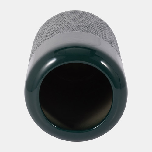 Sagebrook Home Cer 10"h Grooved Vase Forest Green Wishlist Create New