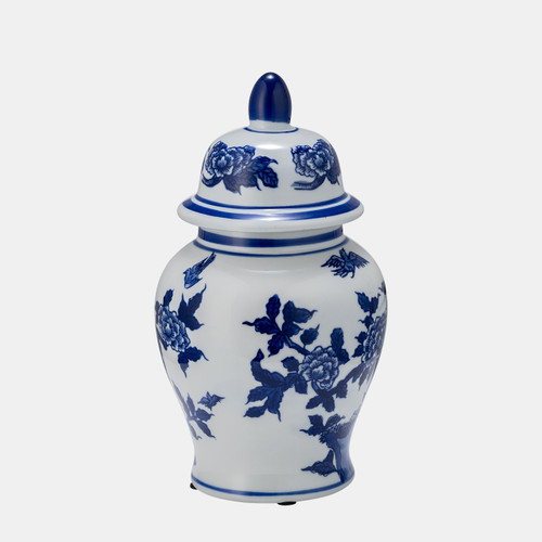 sagebrook home Cer 10"h Temple Jar Blue/white Wishlist Create New