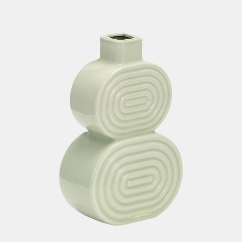 Sagebrook Home Cer 10" Stacked Circles Vase Cucumber Wishlist Create New