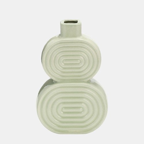 sagebrook home Cer 10" Stacked Circles Vase Cucumber Wishlist Create New