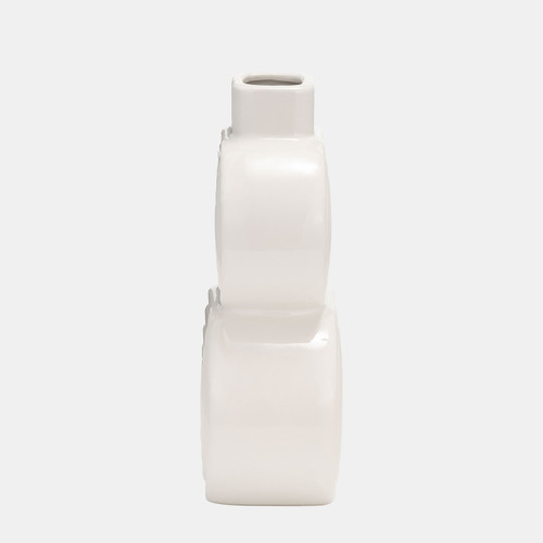 Sagebrook Home Cer 10" Stacked Circles Vase White Wishlist Create New
