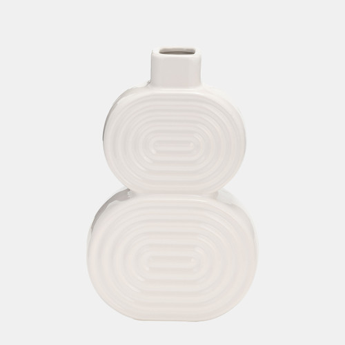 sagebrook home Cer 10" Stacked Circles Vase White Wishlist Create New