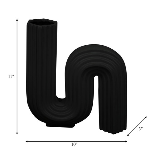 Sagebrook Home Cer 11"h Loopy Vase Black Wishlist Create New