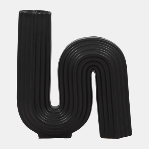 sagebrook home Cer 11"h Loopy Vase Black Wishlist Create New