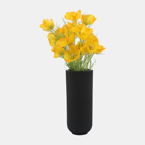 Sagebrook Home Cer 11"h Ridged Vase Black Wishlist Create New