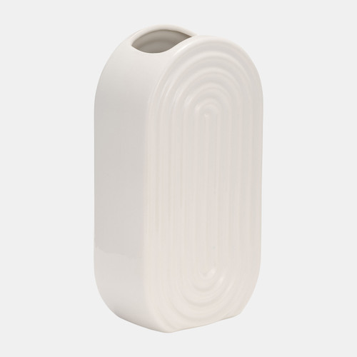 Sagebrook Home Cer 11" Oval Ridged Vase White Wishlist Create New