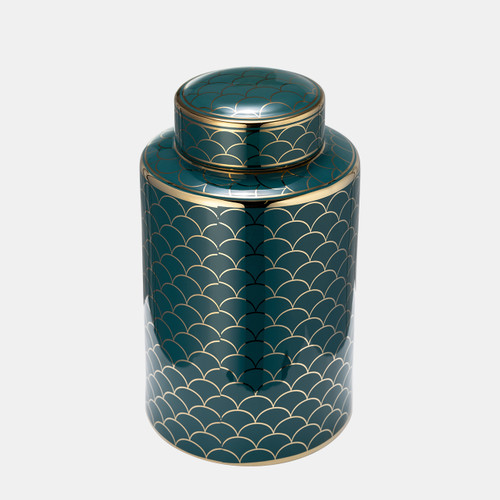 Sagebrook Home Cer 12" Crackle Jar W/ Lid Gold Wishlist Create New