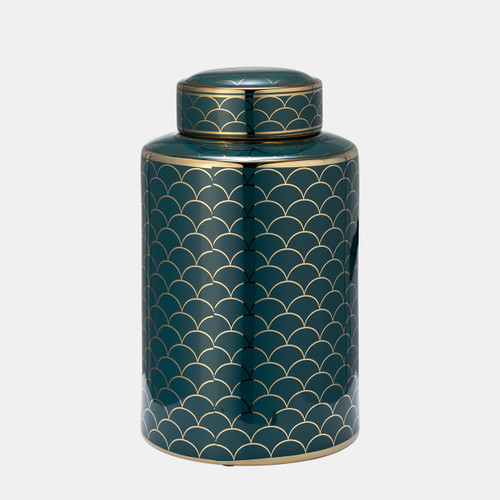 sagebrook home Cer 12" Crackle Jar W/ Lid Gold Wishlist Create New