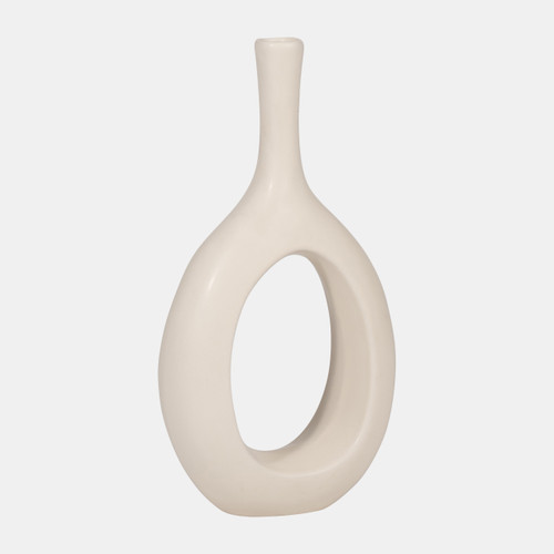 Sagebrook Home Cer 12" Curved Open Cut Out Vase Cotton Wishlist Create New