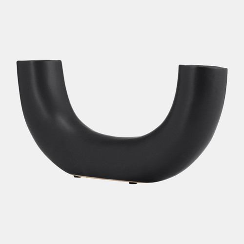 Sagebrook Home Cer 12"l Half Circle Vase Black Wishlist Create New