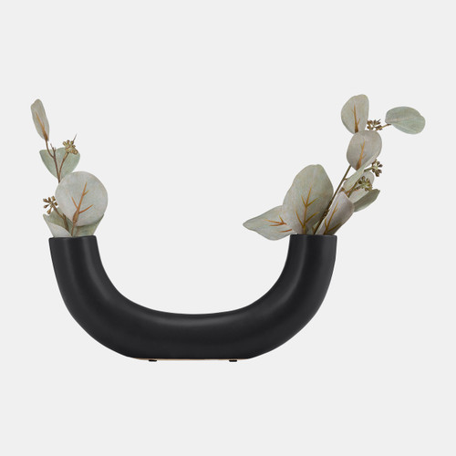 Sagebrook Home Cer 12"l Half Circle Vase Black Wishlist Create New