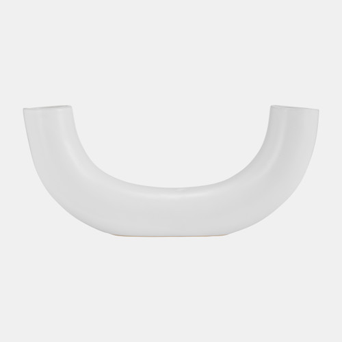 sagebrook home Cer 12"l Half Circle Vase White Wishlist Create New