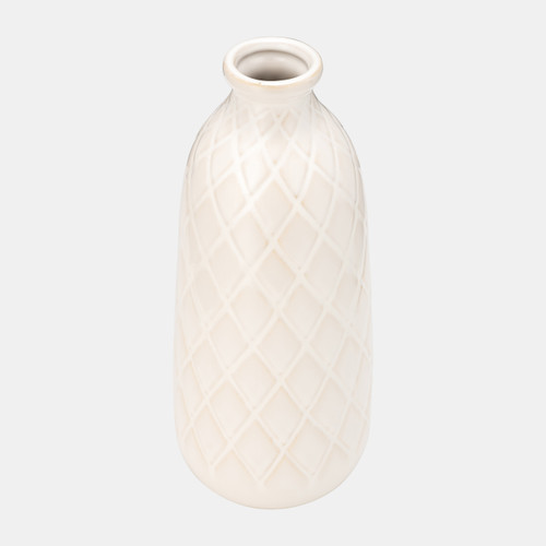 Sagebrook Home Cer 12" Plaid Textured Vase Beige Wishlist Create New