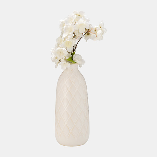 Sagebrook Home Cer 12" Plaid Textured Vase Beige Wishlist Create New