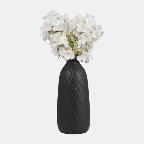 Sagebrook Home Cer 12" Plaid Textured Vase Black Wishlist Create New