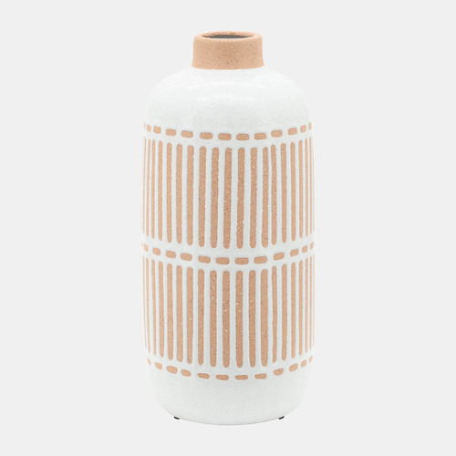 Sagebrook Home Cer 12" Round Aztec Vase Ivory Wishlist Create New