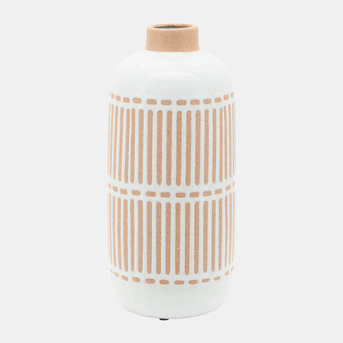 Sagebrook Home Cer 12" Round Aztec Vase Ivory Wishlist Create New