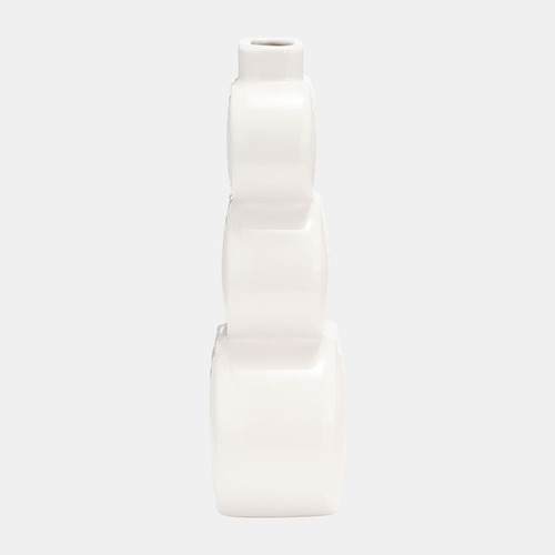 Sagebrook Home Cer 12" Stacked Circles Vase White Wishlist Create New