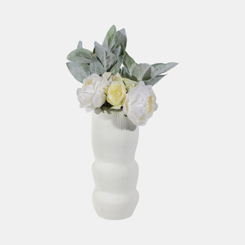 Sagebrook Home Cer 12" Waffle Texture Organic Vase White Wishlist Create New